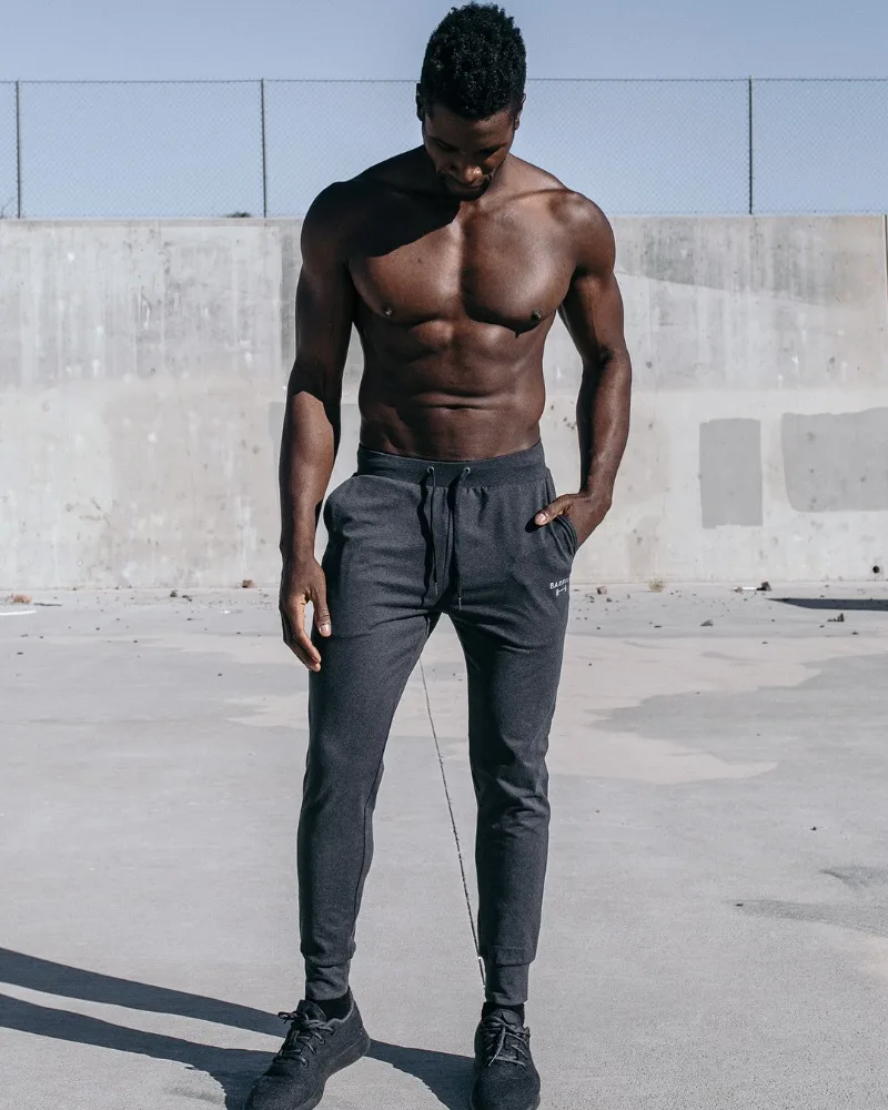 Mens Gym Cotton Casual Pants Streetwear Hip Hop Running Jogger Trousers Trackpants Sportswear Jogging Male Fitness Sportpants 5