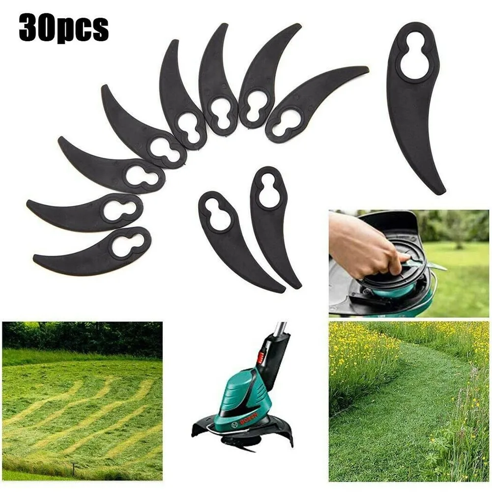 

30Pcs/Set PD115 Plastic Blade Pendants For Cordless Grass Trimmer Blade Cutter Lawn Trimmer Spare Blade Garden