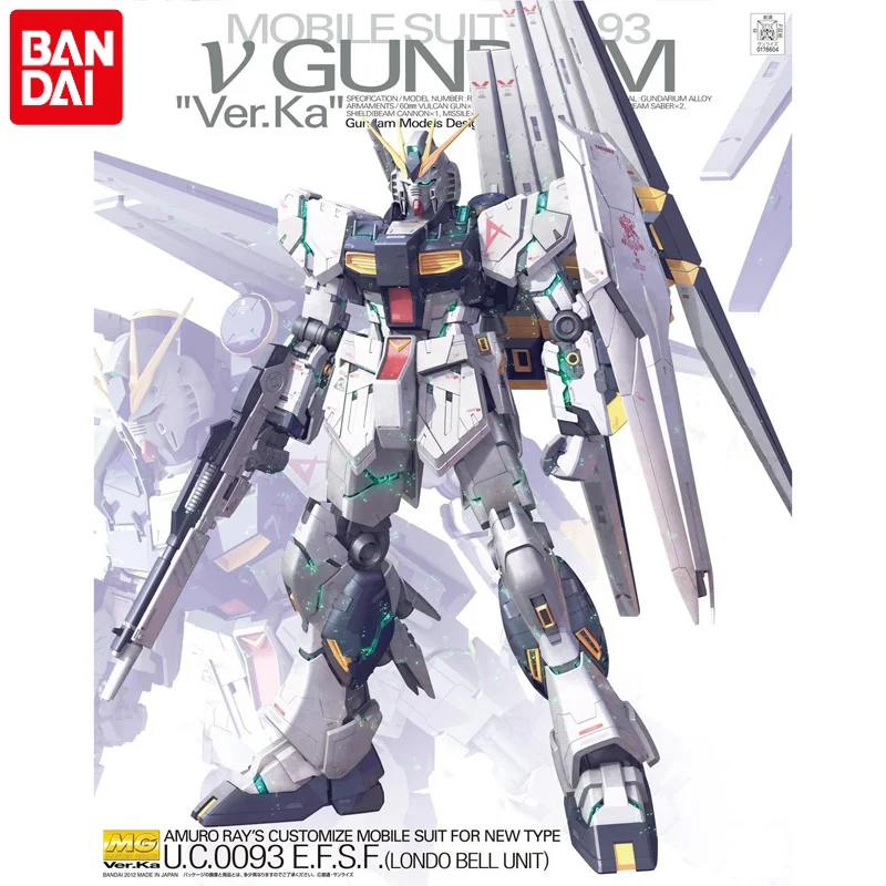 

Original Bandai Gundam Anime Figure MG 1/100 RX-93 Nu Gundam Ver.Ka V Gundam Assembly Model Effects Anime Action Figures Toys