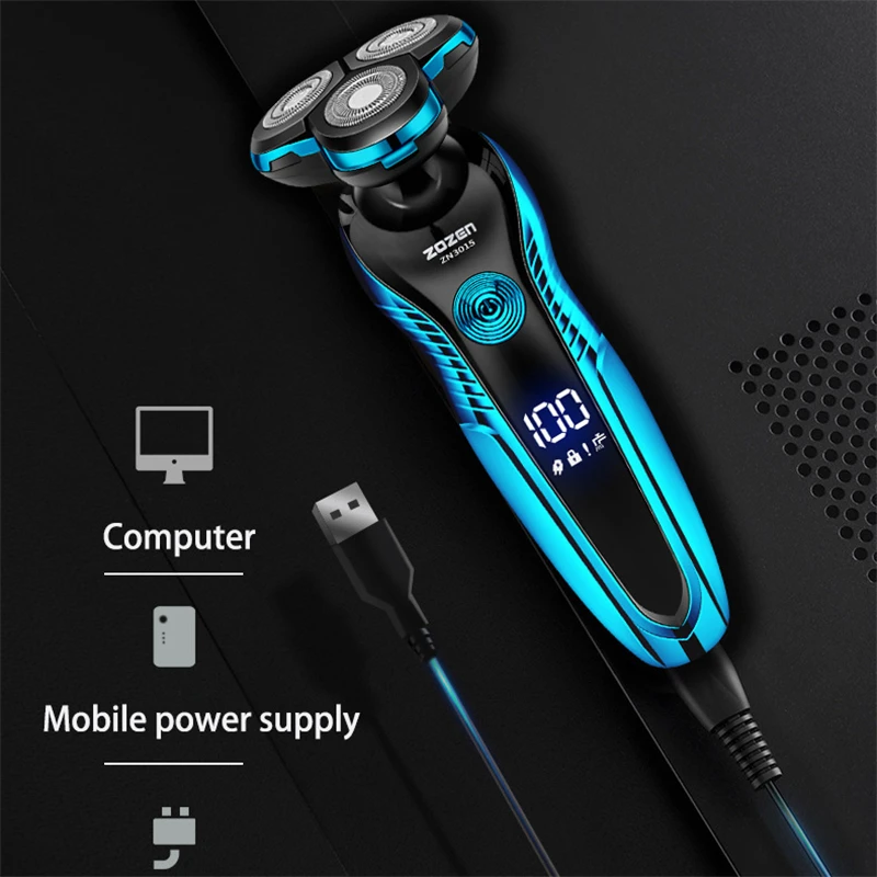 barbeador eletrico recarregavel para homens maquina de 02