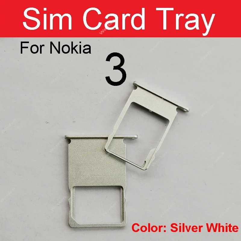 Black Sim Card Tray Holder with SD Slot for Nokia - Replacement Repair Parts