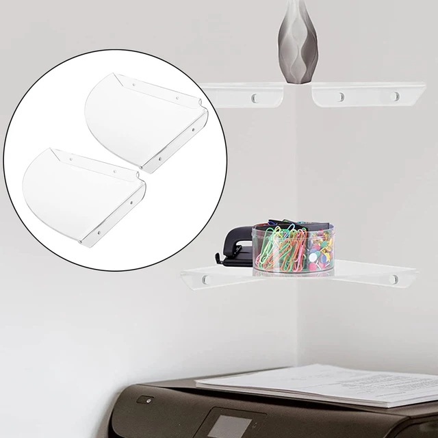 2Db/Beállított Akril Fali Sarok Tartó Polc Csavarokkal, Szervező Háromszög Alakú Vízálló Otthoni Konyhai Wc Kollégiumi Tartozékok - Image 5