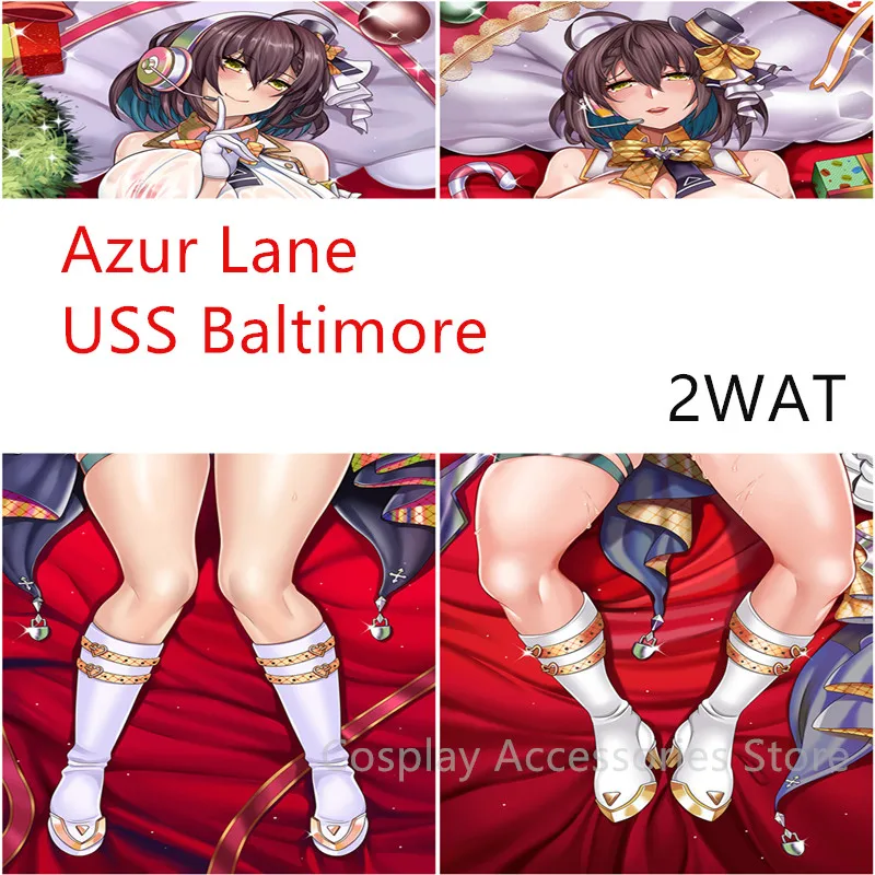 

Japanese Anime Azur Lane USS Baltimore Cosplay Dakimakura 2WAT Hugging Body Pillow Case Otaku Pillow Cushion Cover