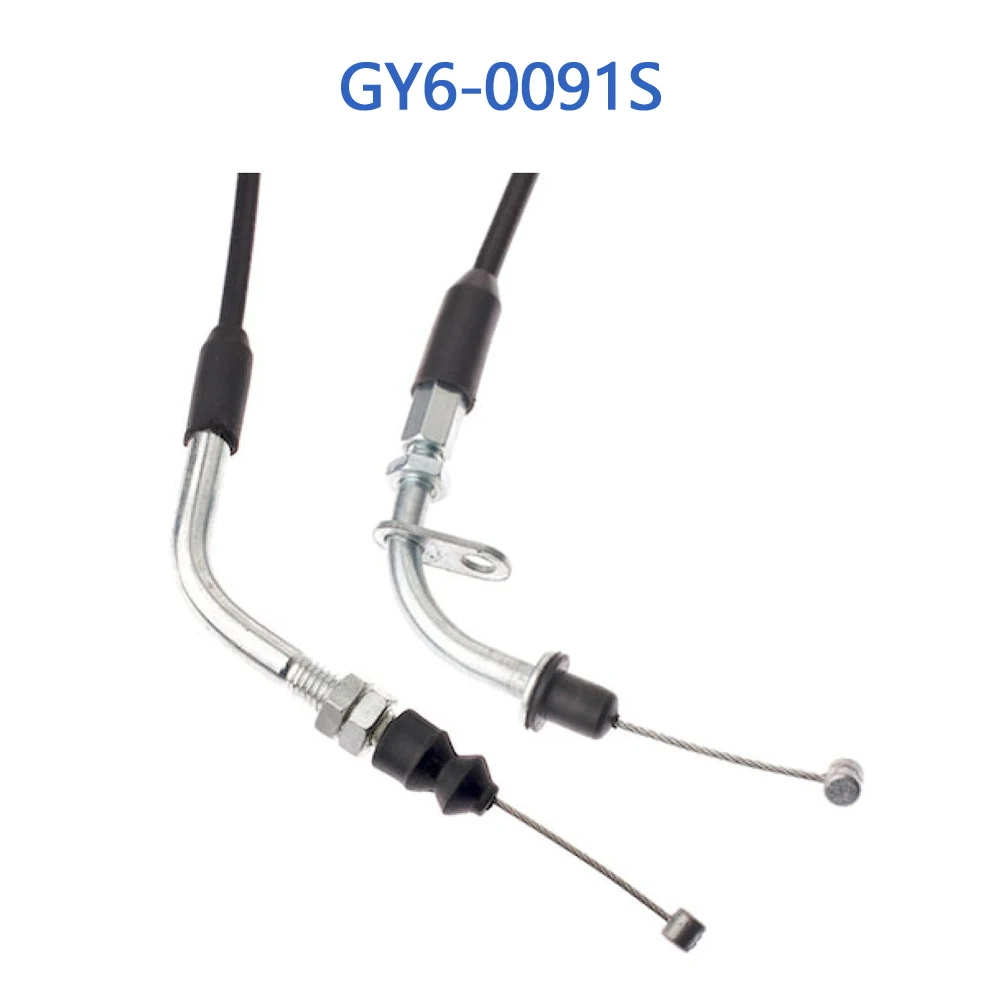 GY6-0091S Throttle Cable w/ Lock Slice For GY6 50cc 4 Stroke Chinese Scooter Moped 1P39QMB Engine