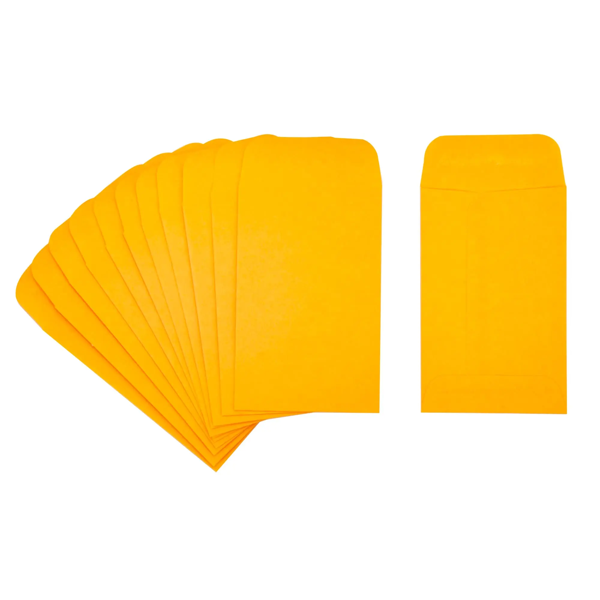 100 Coin and Crash Envelopes with Gummed Flap, Small Envelope for Home and Office 57x89mm