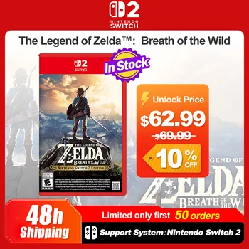 Nintendo Switch 2 The Legend of Zelda: Breath of the Wild Juegos Offerte di giochi Gioco fisico ufficiale al 100% Gioco di immagini di carte 1