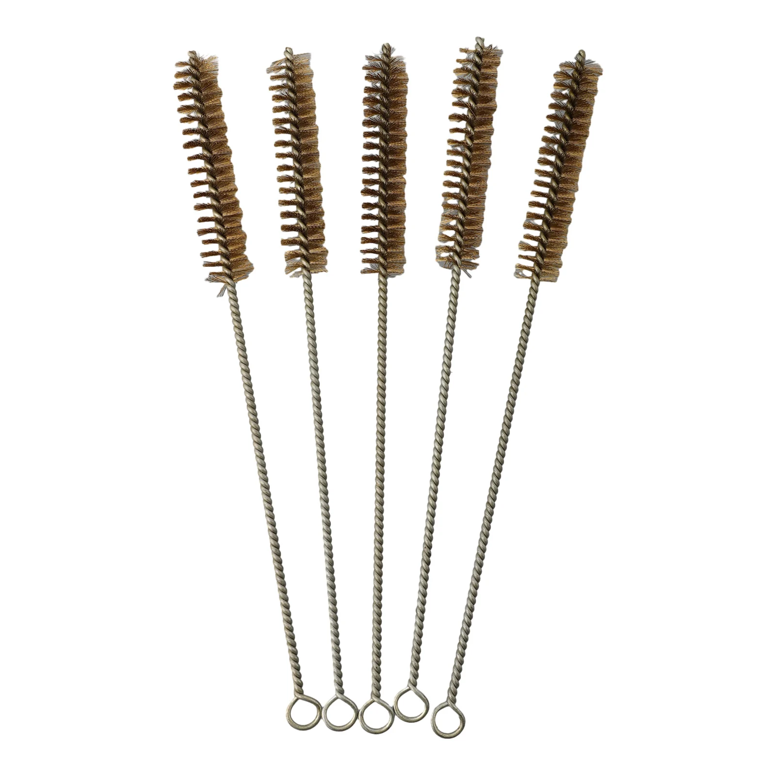5Pcs Steel Wire Tube Brush 10-30mm Cylinder Wire Pipe Cleaning Brush Copper Bristles Pipe Manual Tool Parts wire brush wire cleaning brush pipe brush