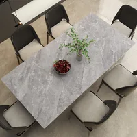 Nappe en cuir marbré de style moderne et simple, imperméable, résistante à l'huile et à la chaleur, sans lavage, pour table à manger et table basse 4