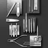 Home Nail Clipper Set of 18 Pieces Large Size Dead Skin Pliers Diagonal to Remove Dead Skin Small Eyebrow Clipper Leather Sleeve 3