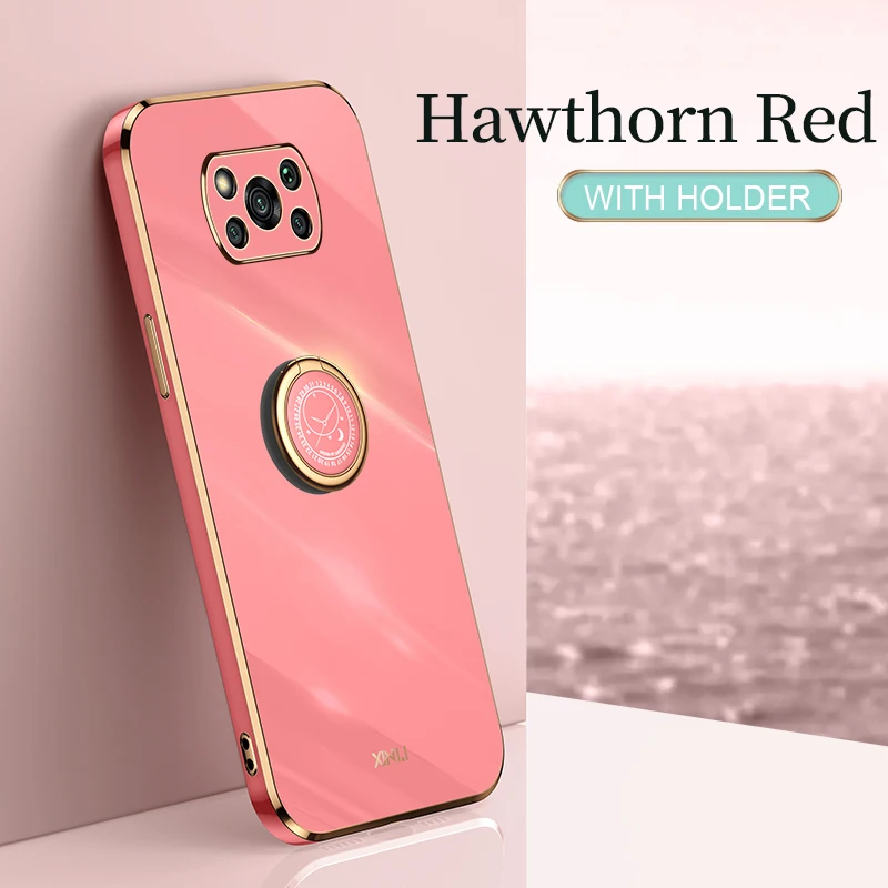 Luxury Gold Frame Silicone Phone Case with Plating Finish - Soft Back Cover
