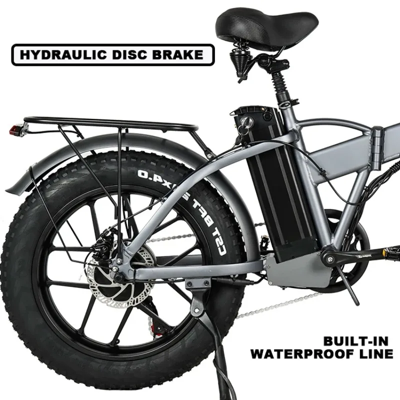 750W 접이식 성인용 전기 자전거 48V 15AH 리튬 배터리 산악용 전기 자전거 7단 기어 알루미늄 프레임