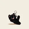 Creative Cartoon Black White Cats Animals Soft Stuffed Plush Exquisite Kawaii Backpack Decoration Keychain Birthday Gifts Kids 5