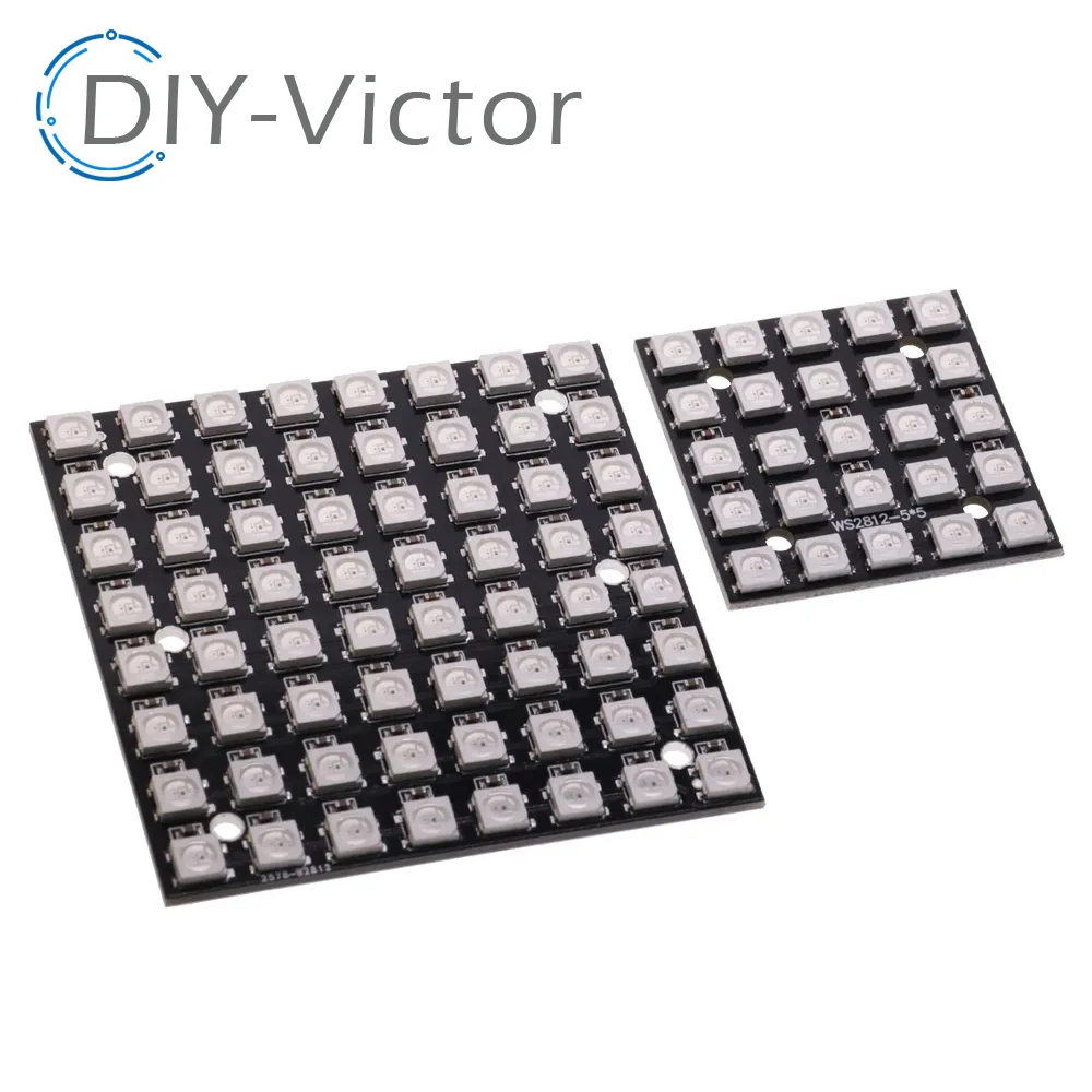 Multi-Bit WS2812 RGB LED Ring with Integrated Driver Controller