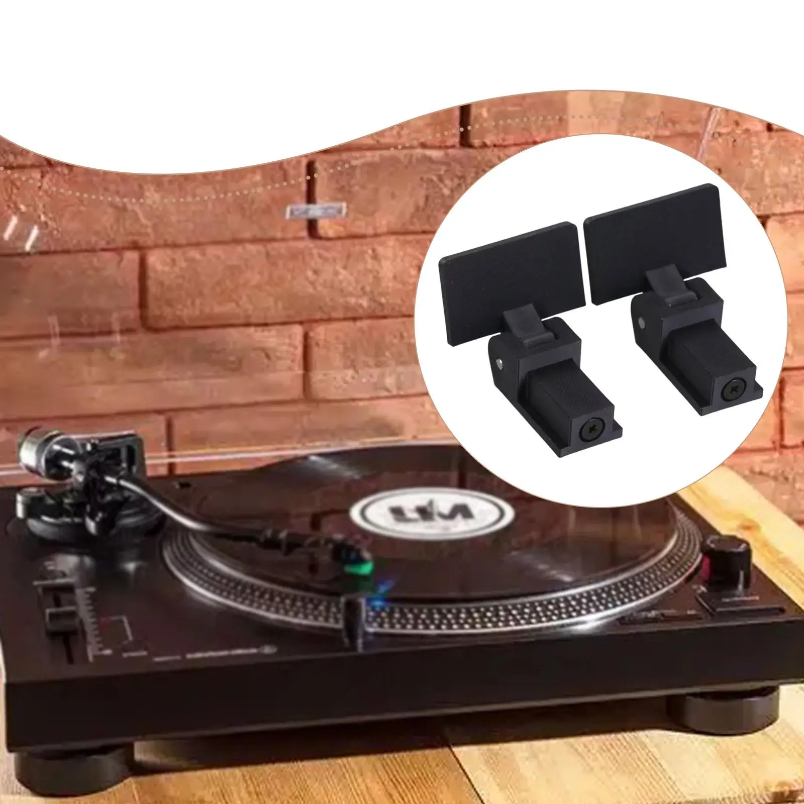 2Pcs 턴테이블 더스트 커버 힌지 용품 직접 교체 액세서리 LP60 비닐 레코드 플레이어 턴테이블 부품 블랙에 안전하게 사용 가능