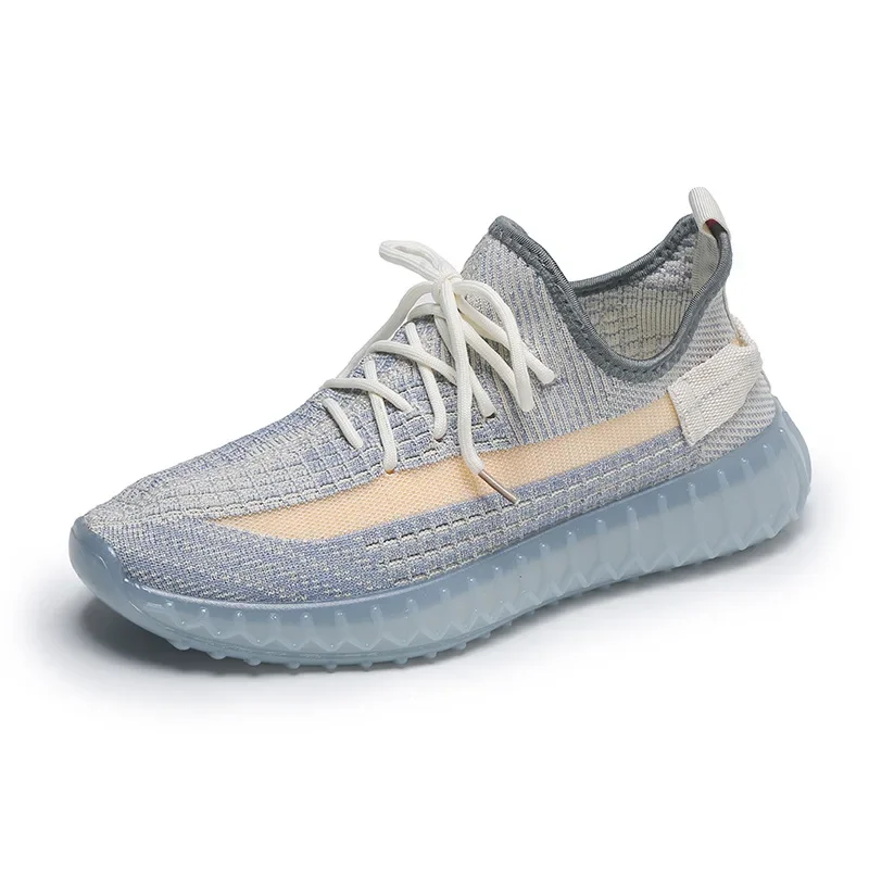 Breathable Knitted Sports Shoes For Women's Couples Soft Bottom Running Flats Eva Insole Rubber Upper Summer Season 5