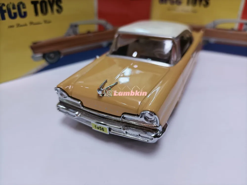 Модель автомобиля GFCC 1:43 для Lincoln Premier Coupe 1956 из желтого сплава, коллекционное украшение, подарок, миниатюра