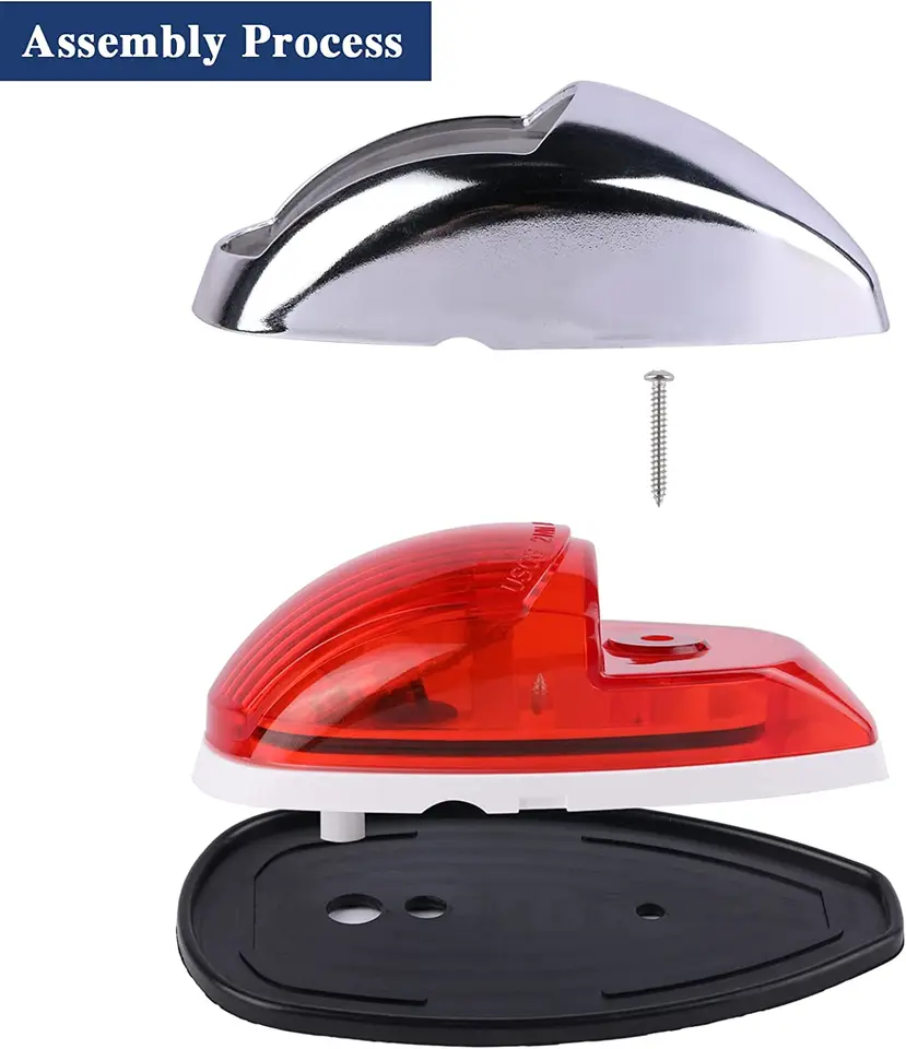 2Pcs Rosso Verde Barca Navigazione Luci LED Impermeabile Pontoon Luci