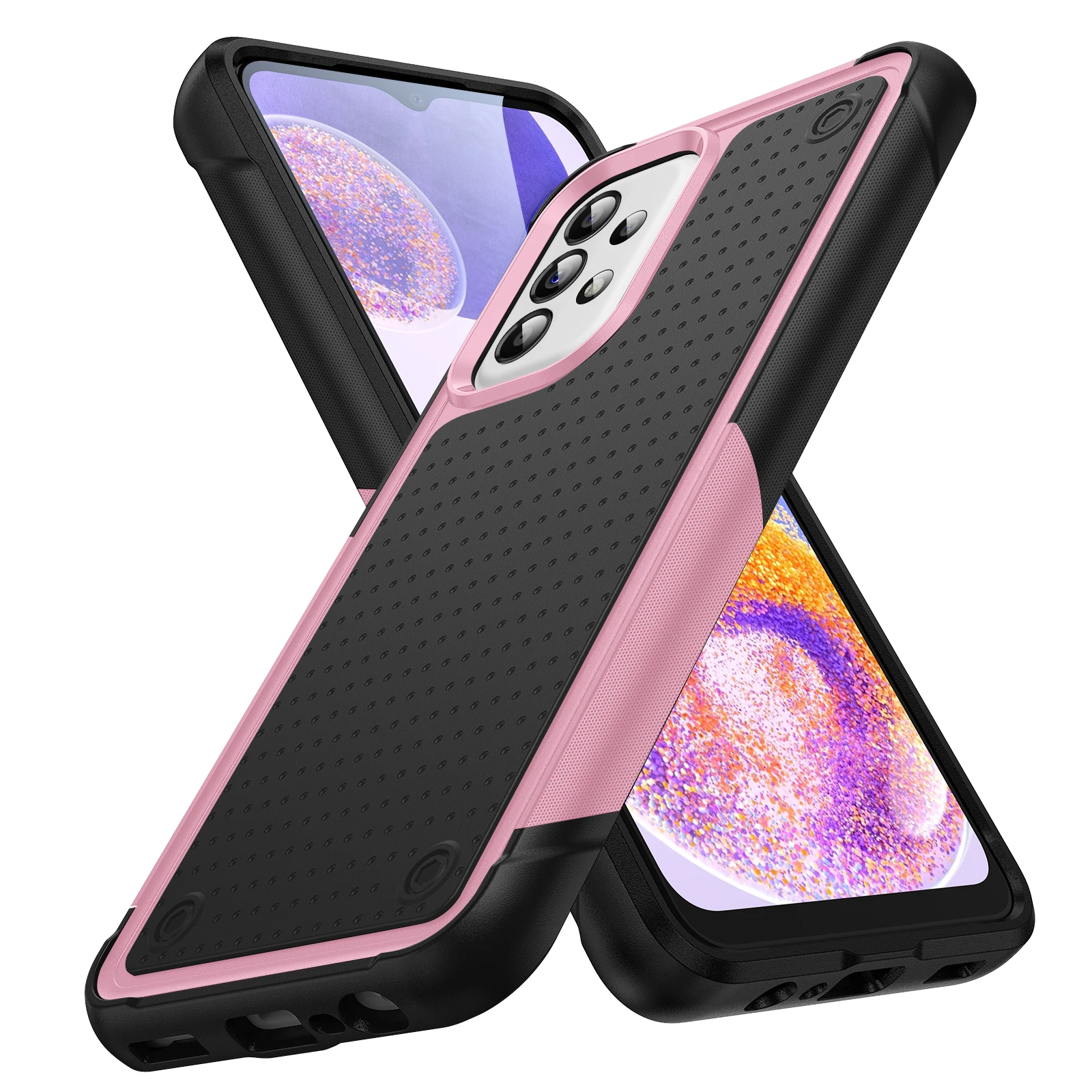 Durable Shockproof Armor Phone Case with Soft TPU Frame and Hard Plastic Back Cover