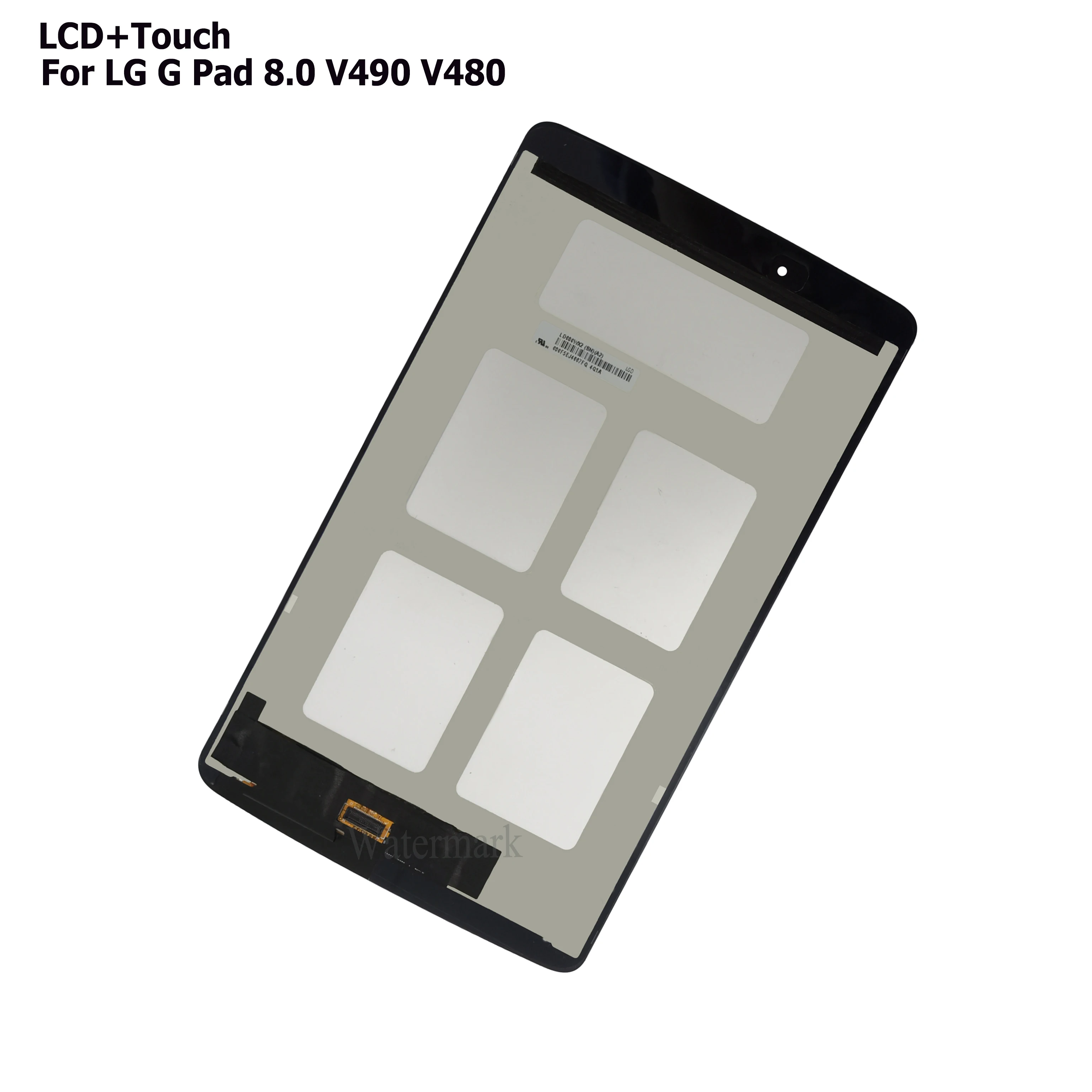 신제품 8 인치 LG G 패드 V480 V490 LCD 디스플레이 터치스크린 패널 디지타이저 어셈블리, 100% 테스트 완료, LG V480 LCD No, 프레임 포함