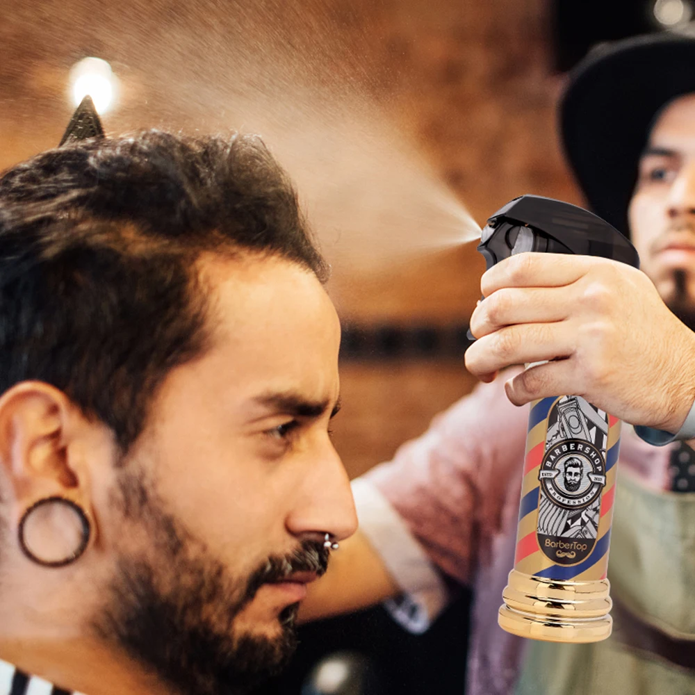 Fine Mist High-Pressure Spray Bottle - 200ml Refillable Container for Barber and Stylist Supplies