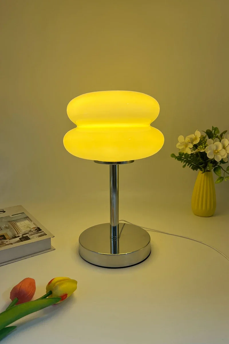 Description Picture 6 of itemGlass Led Table Lamp Ambient Lighting Decoration Bedroom Bedside Atmosphere Room Decor Art Desk Lamps creative Night Light