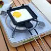 Grill Clip Removable Pan Portable Campfire Pie Maker Set Foldable Sandwich Baking Pan Double Pie Irons for Camping for Mountain 1