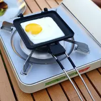Grill Clip Removable Pan Portable Campfire Pie Maker Set Foldable Sandwich Baking Pan Double Pie Irons for Camping for Mountain 1