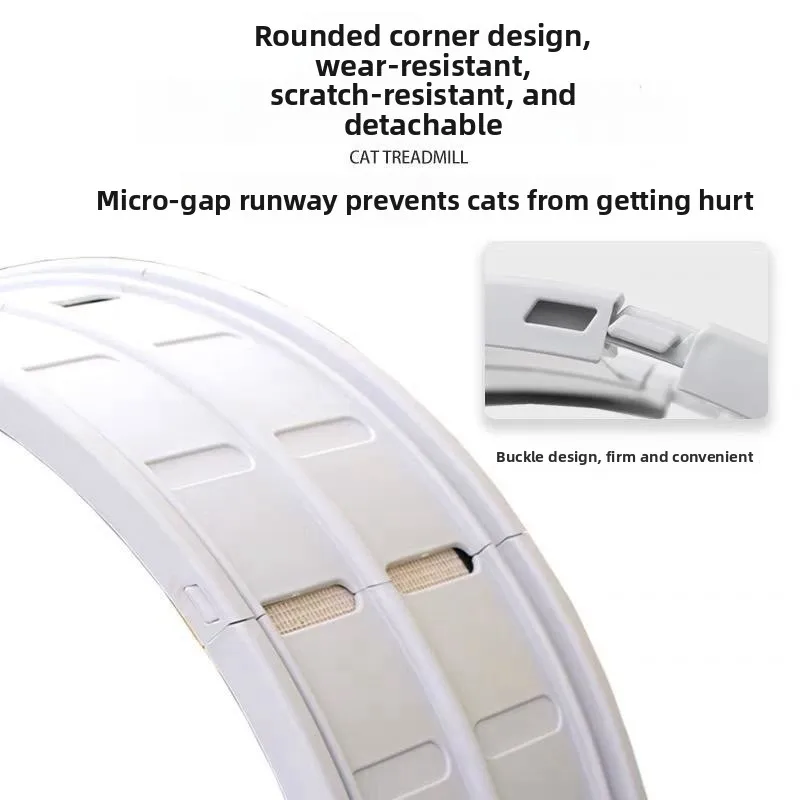 Close-up detail of the cat treadmill