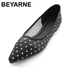 BEYARNELady Ballet Flats Sweet Pointy Toe Women's Flats Polka Dot Mesh Ballerina Flat Shoes Summer New Women's Shoes Zapatillas 1