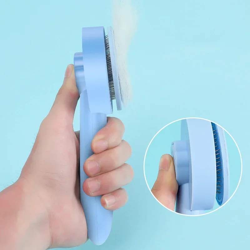 Cats Brush for Shedding Long Short Hair Self Cleaning Pet Slicker Brush Cat Grooming Massage Brushes Dog Grooming Comb 3