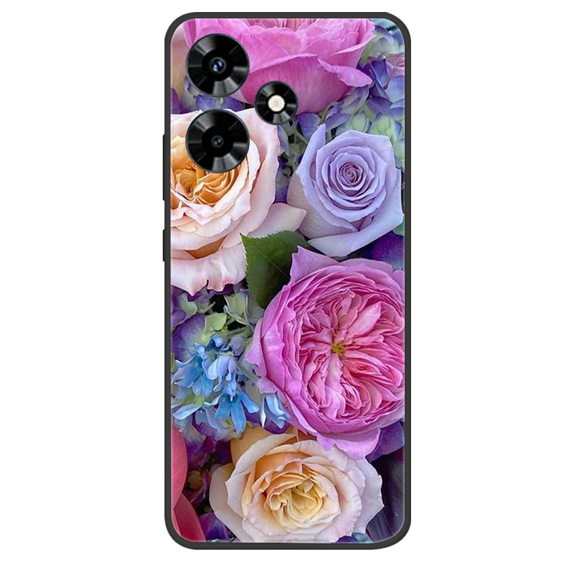 Elegant Black Silicone Butterfly Phone Cover - Soft Protective Bumper Case
