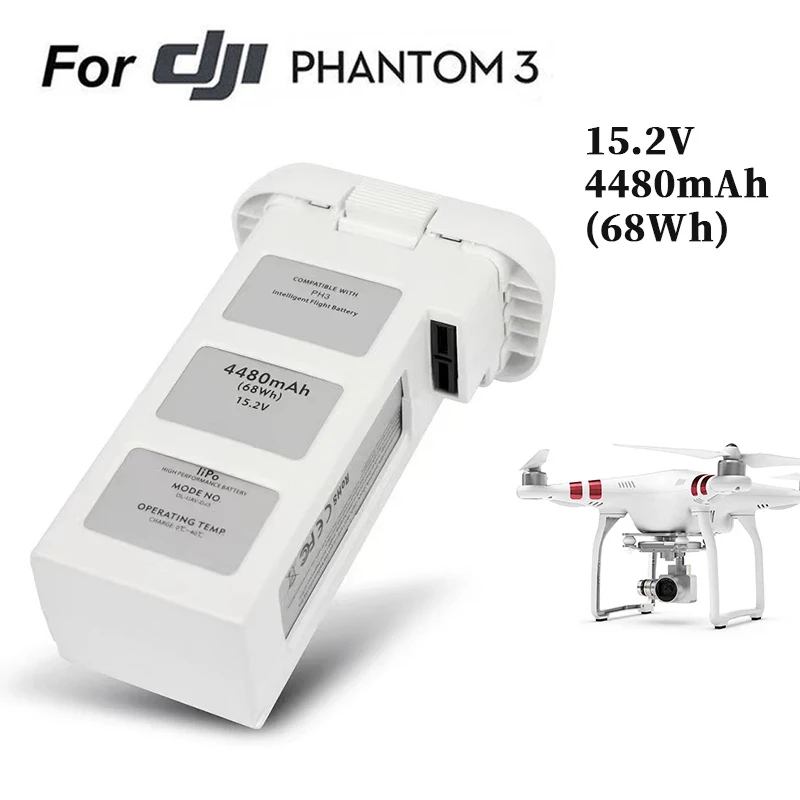 Batteria Drone Per Dji Phantom 3 Batteria Intelligente Professionale/3/Standard/Advanced 15.2V 4480Mah Lipo 4S Fino A 23 Minuti