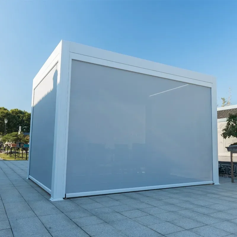 Pergola In Alluminio A Lamelle Motorizzata Impermeabile Per Esterni In Alluminio Pergolo Personalizzato 4X4M