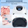 SUN X9 MAX 220W UV LED Nail Lamp Light Dryer for Professional Nails Gel Polish 57 Lamp Beads 4 Timer Setting LCD Touch Display 4