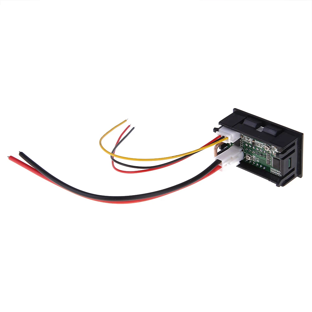 디지털 전압계 전류계 0.28 인치 4 자리 전류 전압계 2 와이어 DC 0-100V LED 전압 전류계 DC 0-100V 0-10A, 디지털 전압계 전류계 전류계