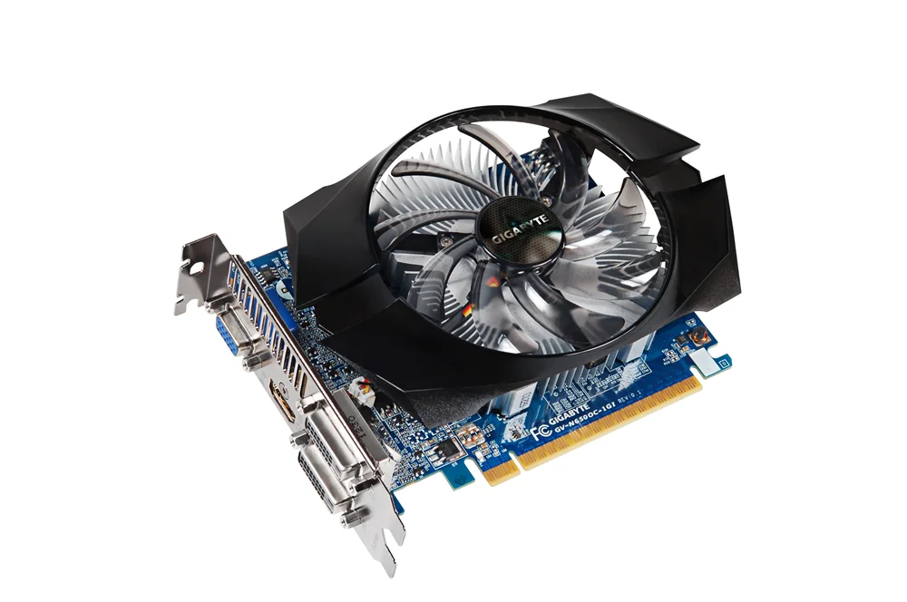 Б/у графическая карта GIGABYTE GV-N650OC-1GI использует графический чип NVIDIA GeForce GTX 650 со