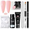 MEET ACROSS 5PCS/SET Extension Gel For Nails Finger Extension Gel Manicure Slip Solution Acrylic Nail Art Varnish DIY Tool 3