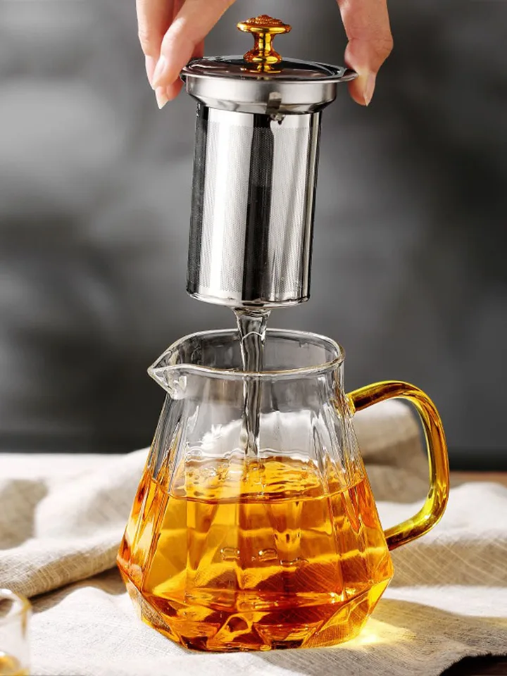 Teiera In Vetro 360 ML KINHARD - Bollitore Caffè E Tè Resistente Al Calore - Foto 13