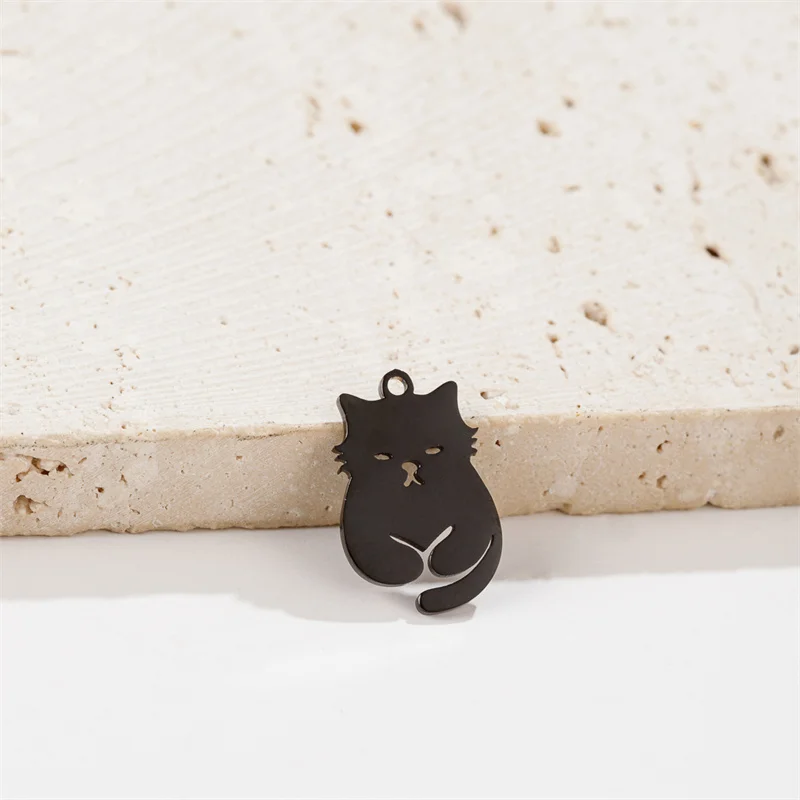 5 teile/los Edelstahl niedlichen Dackel Charms für Schmuck machen Haustier Hund Katze Anhänger Herz Halskette Charme DIY Mädchen Schmuckstück – Detail 8