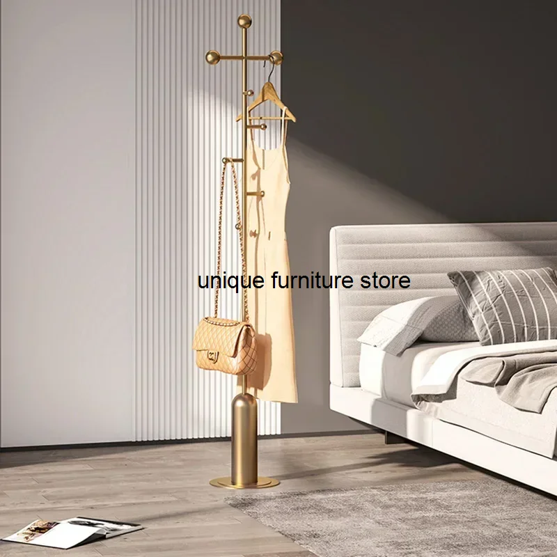 

Boutique Luxury Clothes Rack Modern Design Gold Display Free Shipping Clothes Rail Balcony Dress Perchero Space Saving Furniture