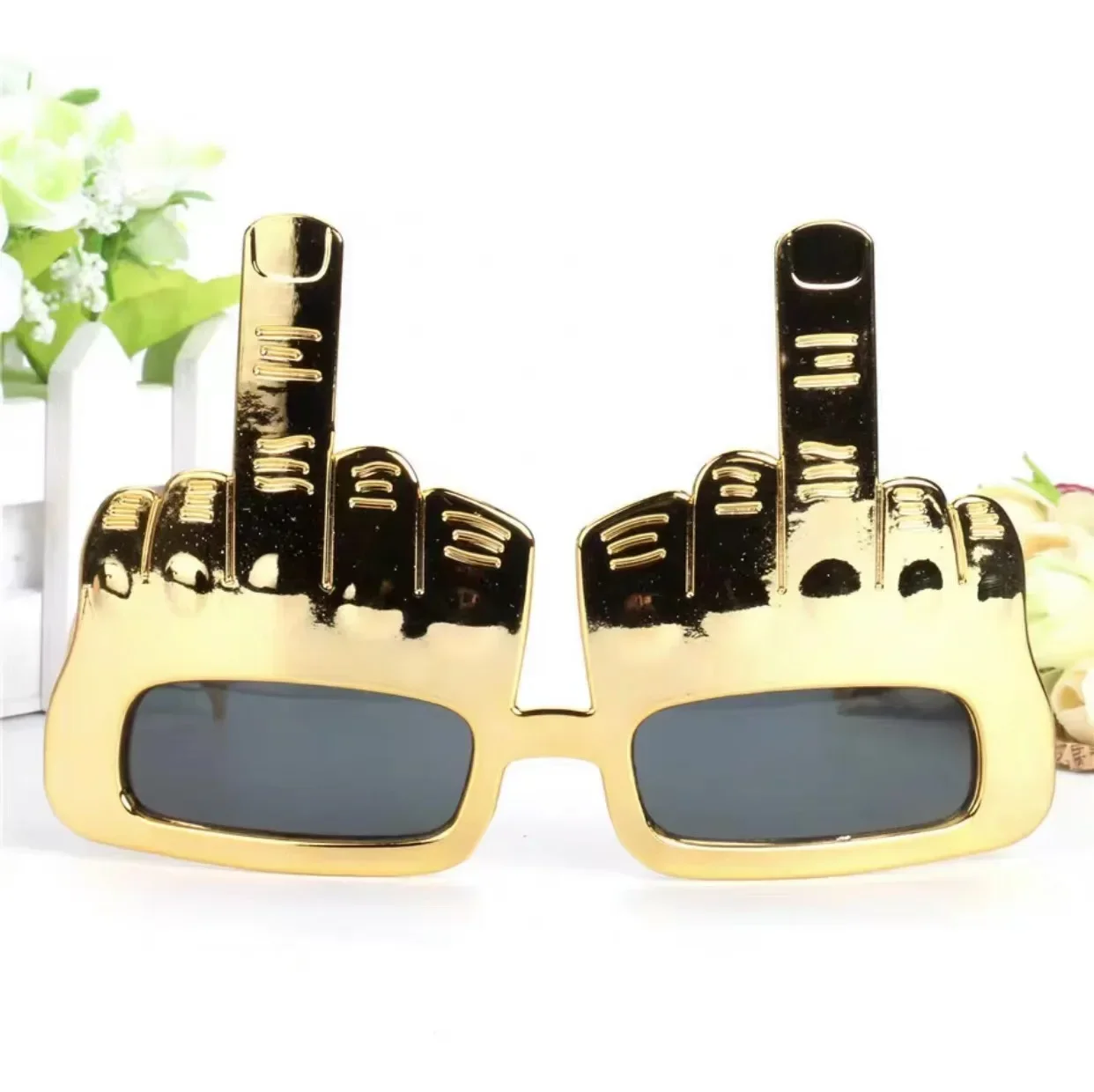 Creative Vertical Middle Finger Glasses Decoration Props Funny Sunglasses Dance Birthday Party Performance Selfie Props Glasses 2