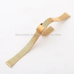 Ultra - Thin Stainless Steel Wristband Bracelet - Sleek Metal Accessory - 14mm (Gold)