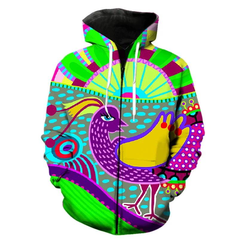 Sudadera con capucha y cremallera con estampado 3D abstracto de arte grafiti para hombres, primavera, hip hop, adolescentes, camisetas de manga larga, ropa de calle, sudaderas Harajuku