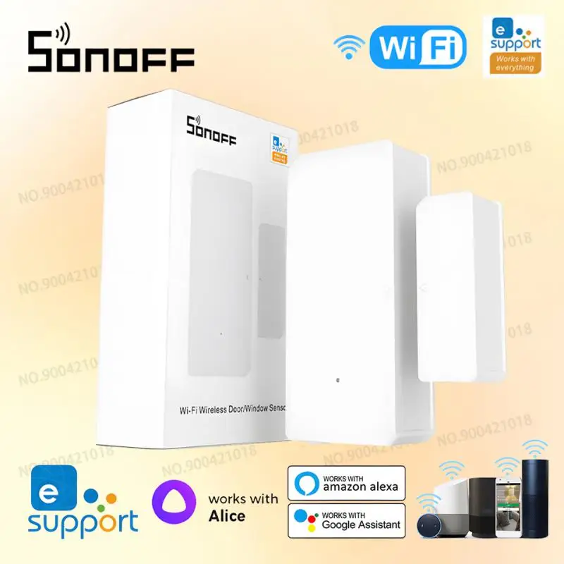 

SONOFF DW2 WiFi/ DW2-RF Smart Door Window Sensor Door Open/Closed Detectors eWeLink Smart Home Alarm Work With Alexa Google Home