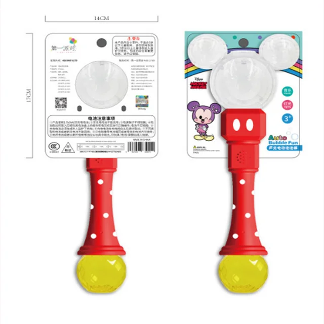 Disney New Cartoon Minnie Bubble Machine Electric Bubble Stick Toy Mickey Mouse Boys Girls Party Children Toys Birthday Gift 6