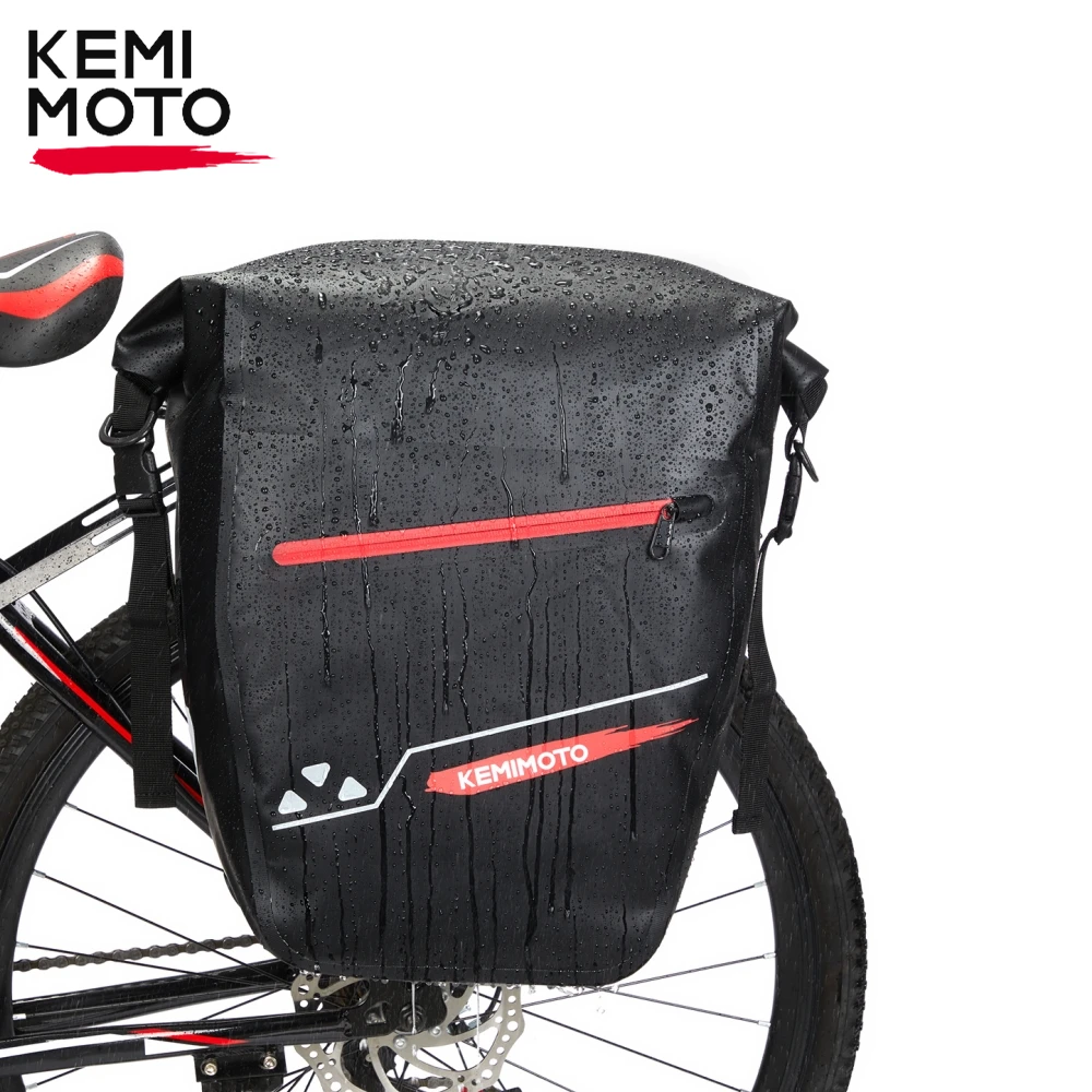 

Motorcycle 30L Cycling Bike Pannier Bags Bike Rear Rack Bag Full Waterproof Multifunction Saddlebag Bicycle Rear Seat Trunk Bag