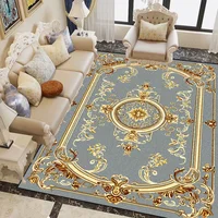 European Luxury Carpet for Living Room Persian Home Decoration Non-slip Easy Clean Large Rug Bedroom Cloakroom Entrance Door Mat 2