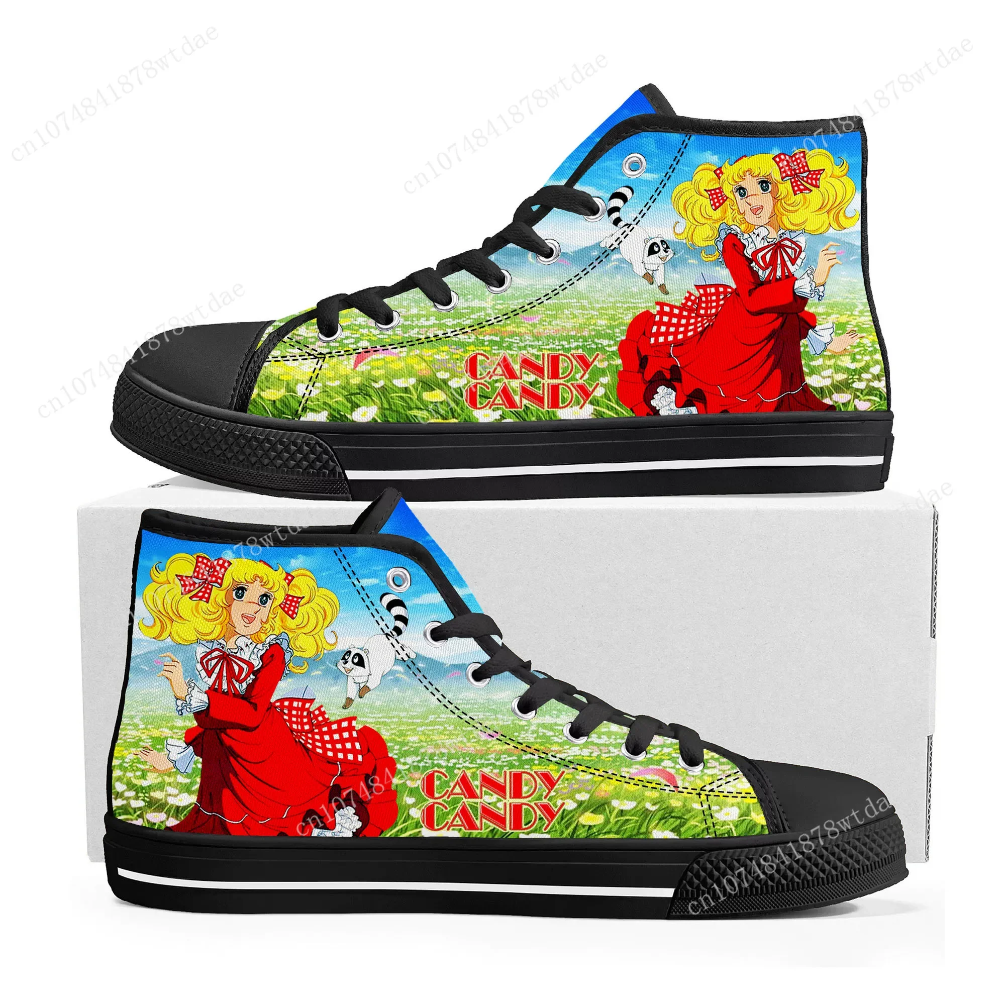 Candy Candy High Top Sneakers Mens Womens Teenager High Quality Canvas Sneaker Anime Cartoon Casual Custom Made Shoes 2