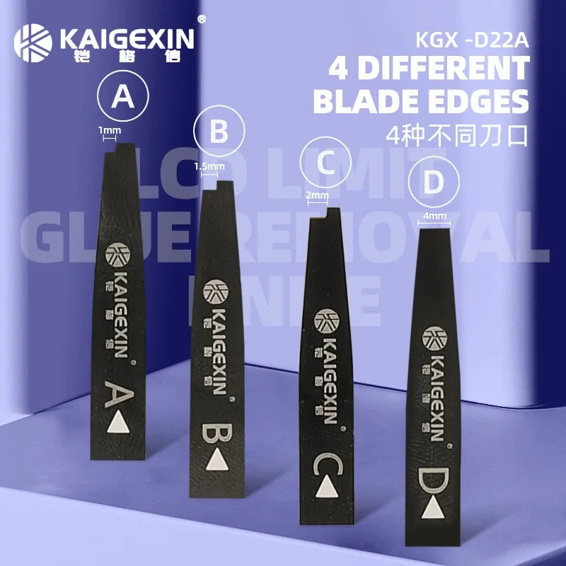 KAIGEXIN KGX-D22A 4-in-1 스크린 베젤 브래킷 리미터 접착제 제거 블레이드(스크린을 손상시키지 않음)