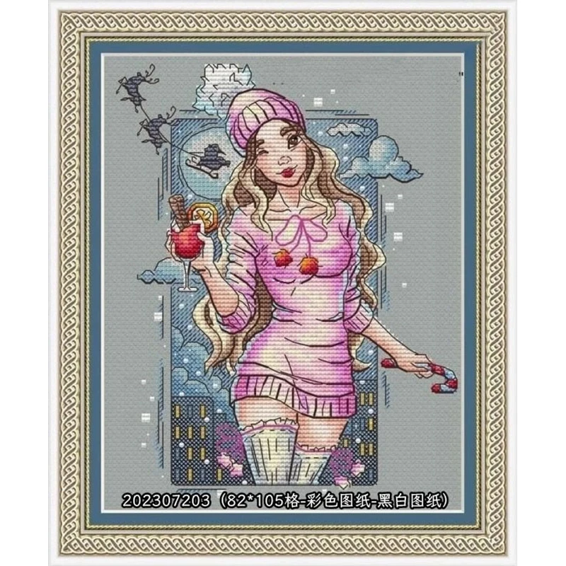 

ZZ8893 DIY Homefun Cross Stitch Kit Packages Counted Cross-Stitching Kits New Pattern NOT PRINTED Cross stich Painting Set